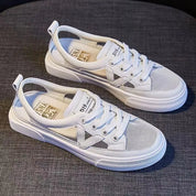 Roxanna l Damen-Sneaker im Fischmaul-Stil mit Sandalenriemen