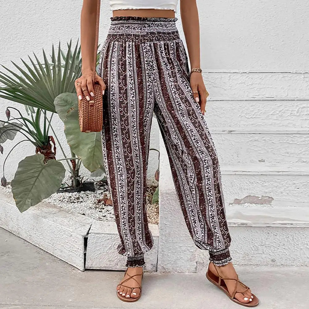 Brenda l Haremshose im Ethno-Boho-Stil mit Druckmuster