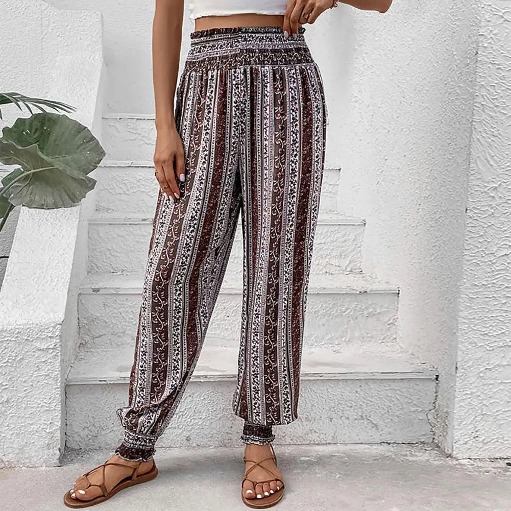 Brenda l Haremshose im Ethno-Boho-Stil mit Druckmuster