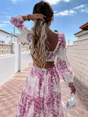 Ruthie l Elegantes Maxikleid mit Laternenärmeln
