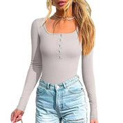 Felicity | Gerippter Bodysuit mit Langen Ärmeln