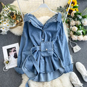 Beta | Jeanshemdkleid mit verstellbarem Gürtel und Seitentasche