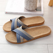 Lässige flache Sommersandalen aus Leinen für Herren l Ambrose
