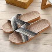 Lässige flache Sommersandalen aus Leinen für Herren l Ambrose