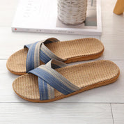 Lässige flache Sommersandalen aus Leinen für Herren l Ambrose