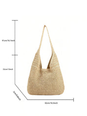 | Strandtasche | Sommer Strand Resort Mode gewebte Damen Umhängetasche | Mit großem Fassungsvermögen l Venus