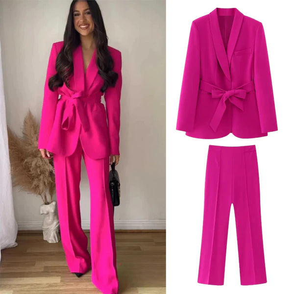 Yeleanor | Stylisches Blazer Set für Frauen [Blazer Jacke+Hose]