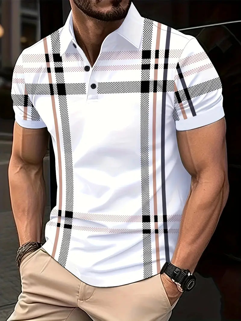 Maxwe l Stylisches gestreiftes kurzarm-t-shirt für herren