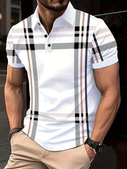 Maxwe l Stylisches gestreiftes kurzarm-t-shirt für herren