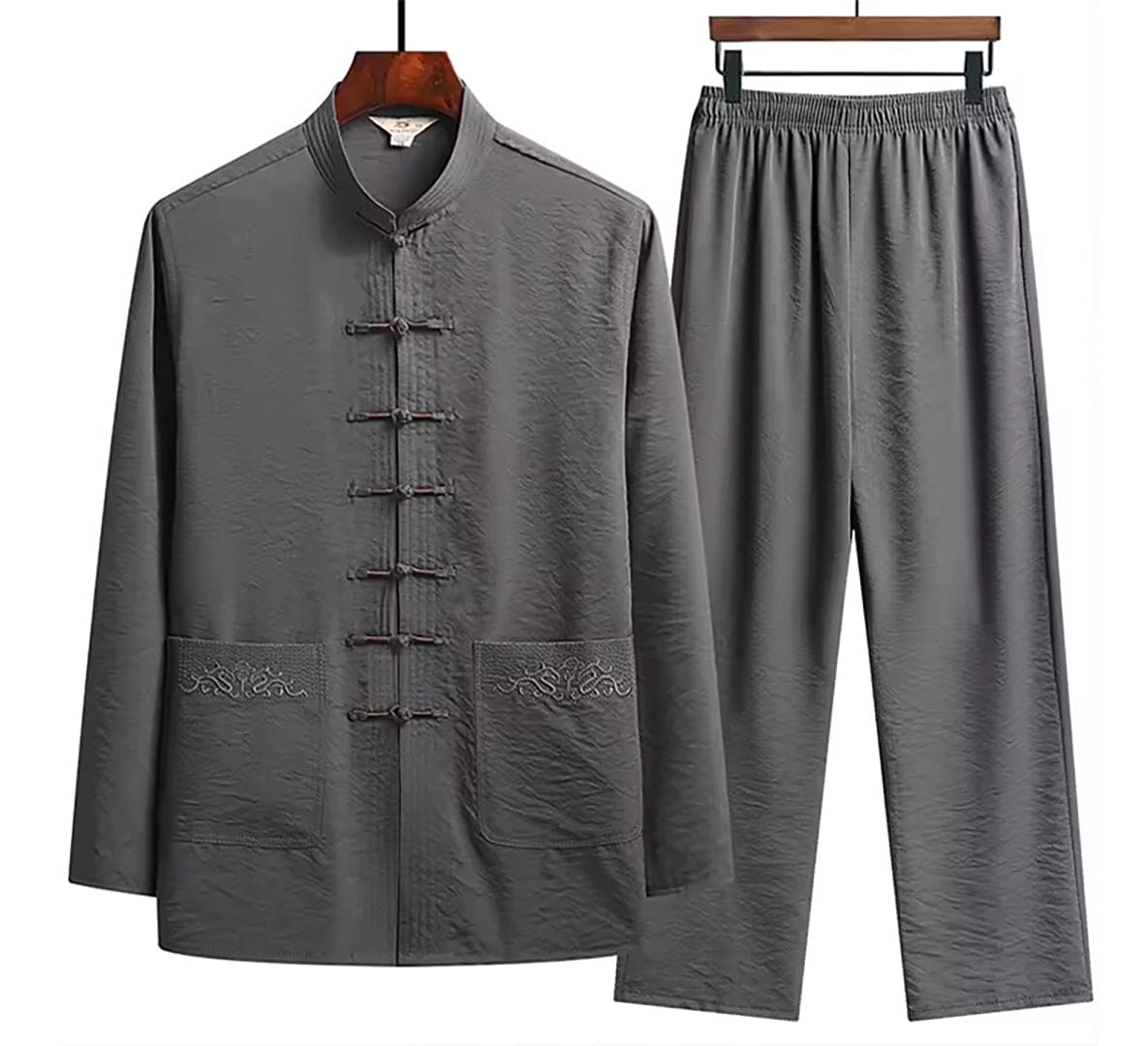Orientalisches Leinenset mit langen Ärmeln und Loose Pants l Ronin