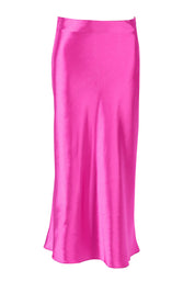 Raphia l Langer Rock aus Satin und Seide mit hoher Taille
