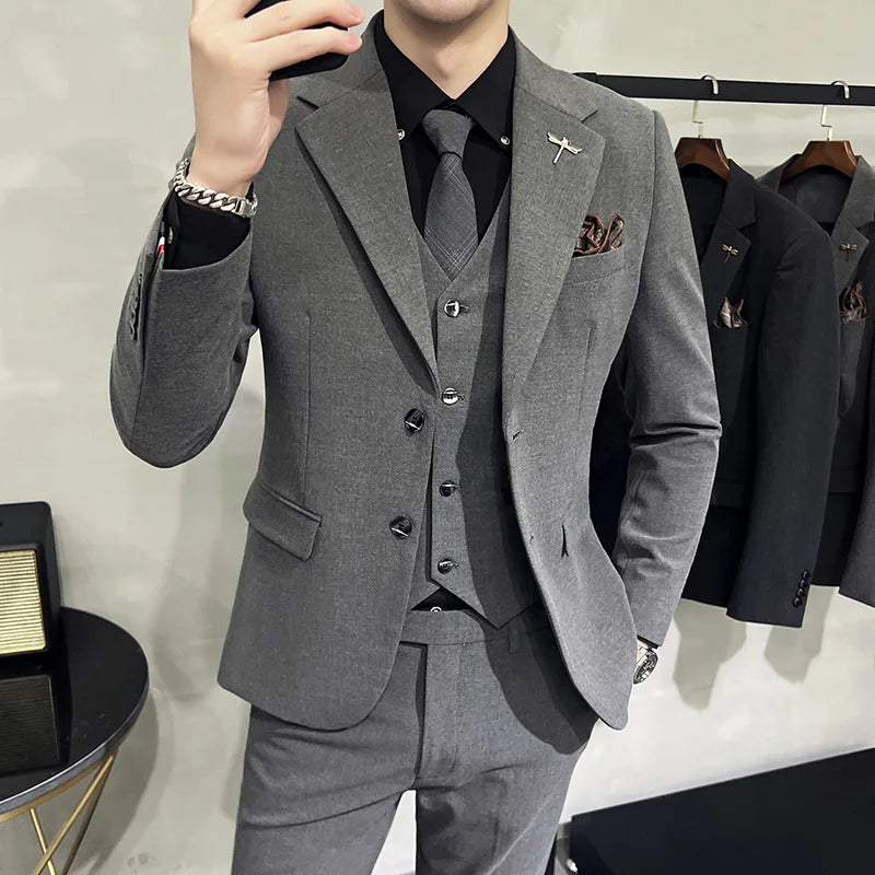3-teiliges Business-Set für Herren [Blazer, Weste und Hose] l Sherman