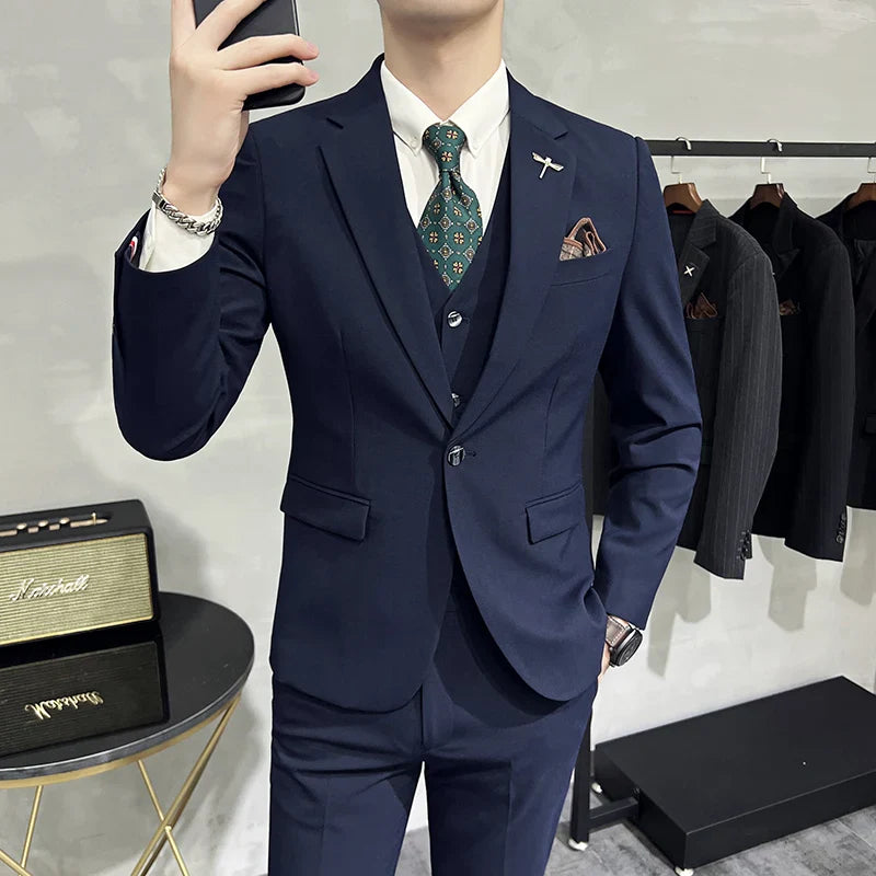 3-teiliges Business-Set für Herren [Blazer, Weste und Hose] l Sherman