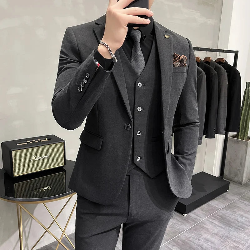 3-teiliges Business-Set für Herren [Blazer, Weste und Hose] l Sherman