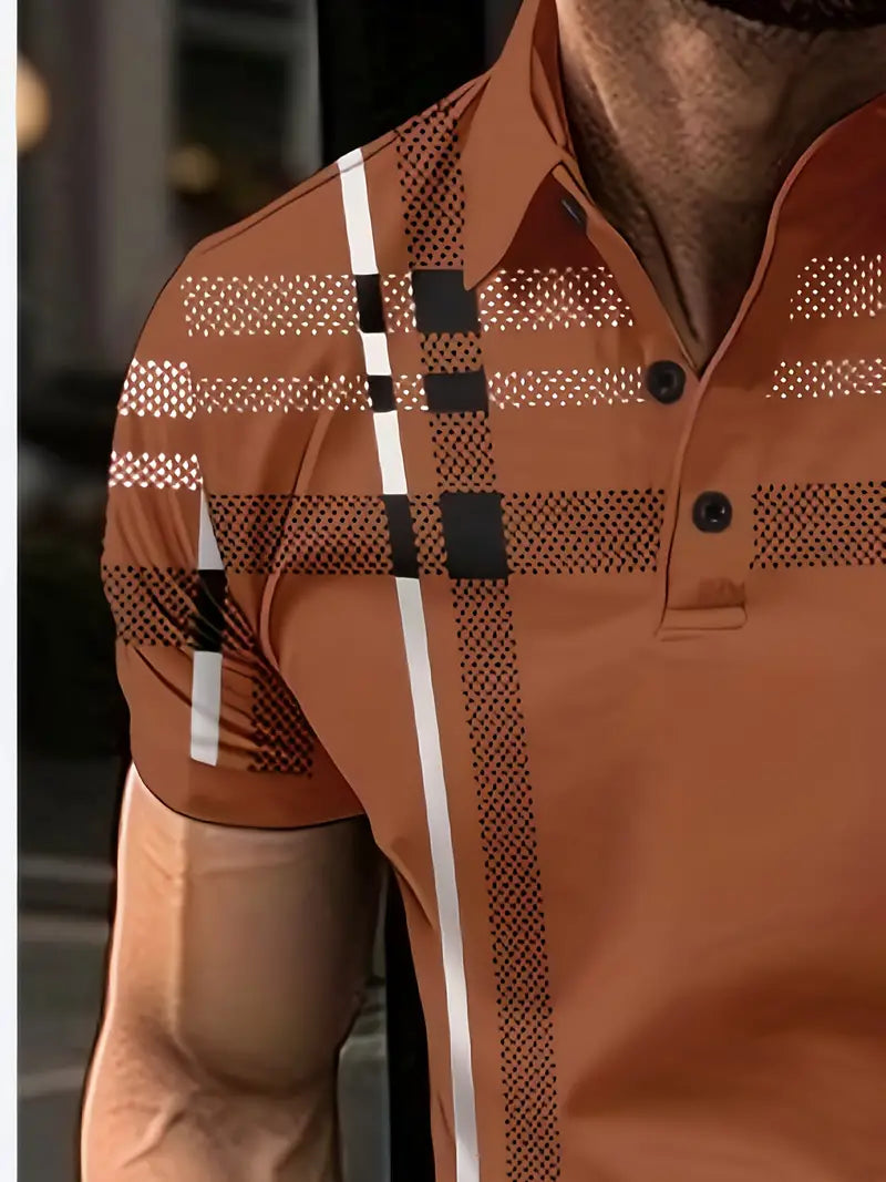 Maxwe l Stylisches gestreiftes kurzarm-t-shirt für herren