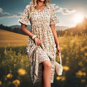 Floraine | Damen-Sommer-Frühlings-Blumenkleid