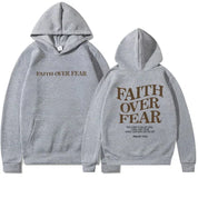 Unisex Hoodie in Übergröße l Faith Over Fear Psalms