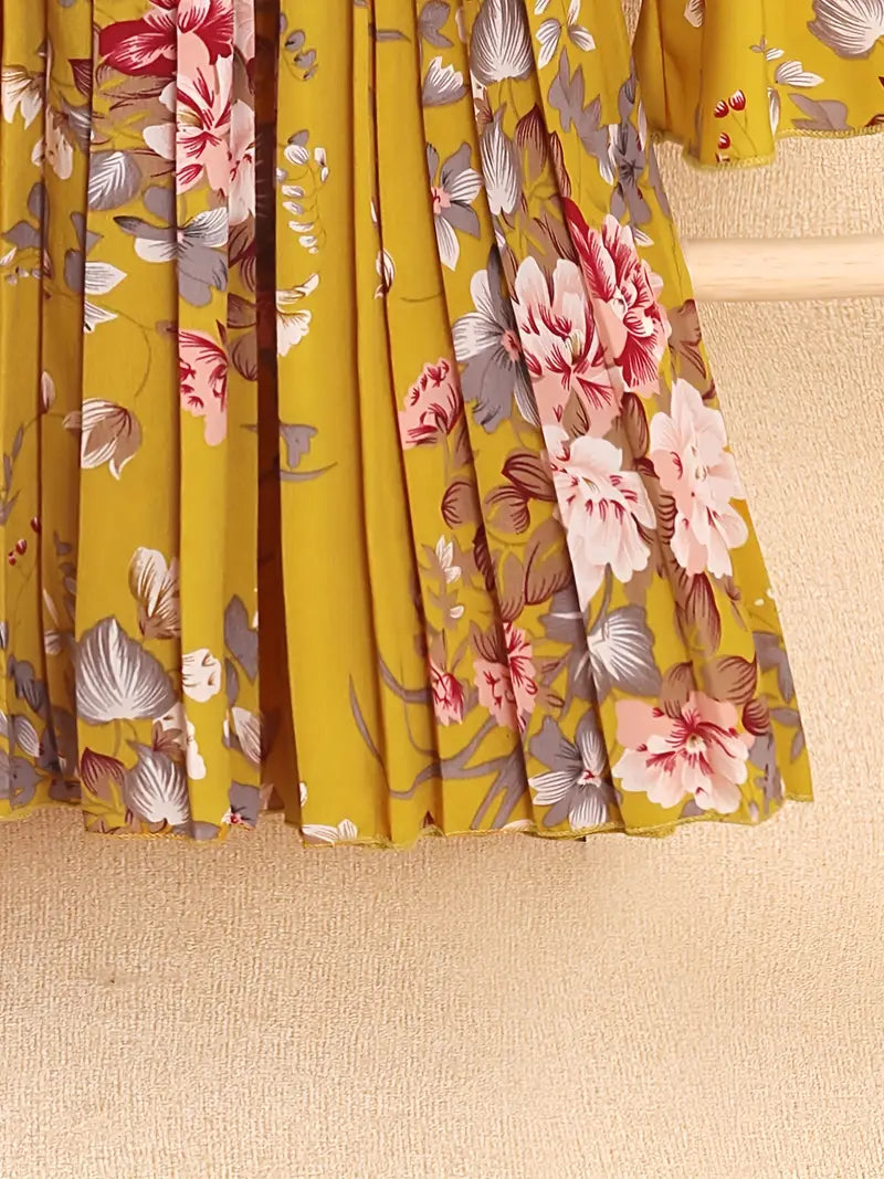 Alberta l Wunderschönes langärmeliges rüschenkleid