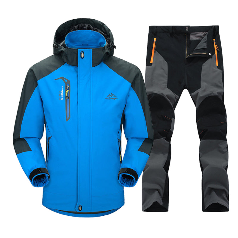 Wasserdichte, bequeme Patchwork-Skijacke mit Reversreißverschluss l Dashawn