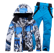 Wasserdichter Skianzug mit bedrucktem Kapuzenpullover im sportlichen Stil l Agostino