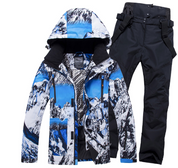Wasserdichter Skianzug mit bedrucktem Kapuzenpullover im sportlichen Stil l Agostino