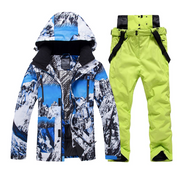 Wasserdichter Skianzug mit bedrucktem Kapuzenpullover im sportlichen Stil l Agostino