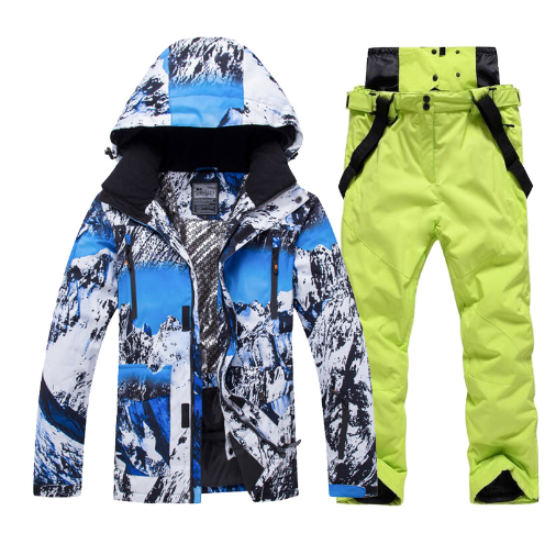 Wasserdichter Skianzug mit bedrucktem Kapuzenpullover im sportlichen Stil l Agostino
