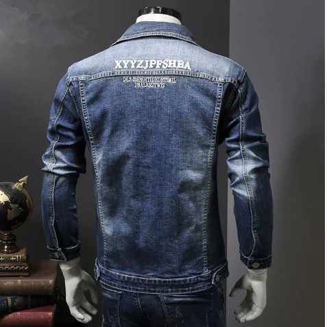 Julian l Tough Slim-Fit Herren-Jeansjacke mit Rissen