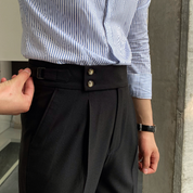 Klassische Bundfaltenhose mit Gürtelschlaufen l Ervin