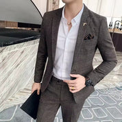 Karierter Business-Anzug für Herren (Blazer + Hose) | Holter