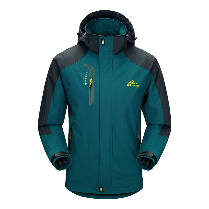Wasserdichte, bequeme Patchwork-Skijacke mit Reversreißverschluss l Dashawn