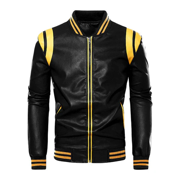Dashie l Herren-Baseballjacke aus Leder