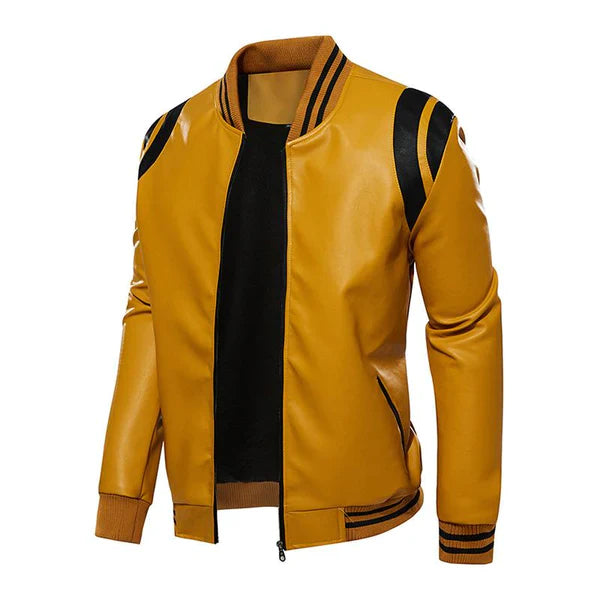 Dashie l Herren-Baseballjacke aus Leder