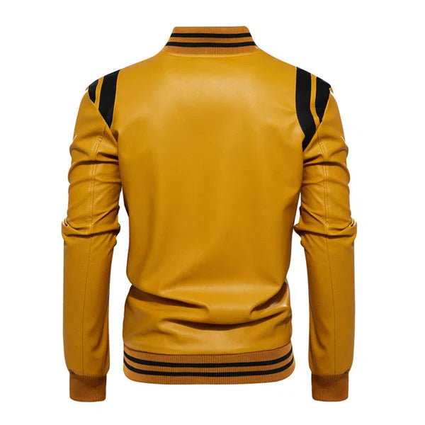 Dashie l Herren-Baseballjacke aus Leder