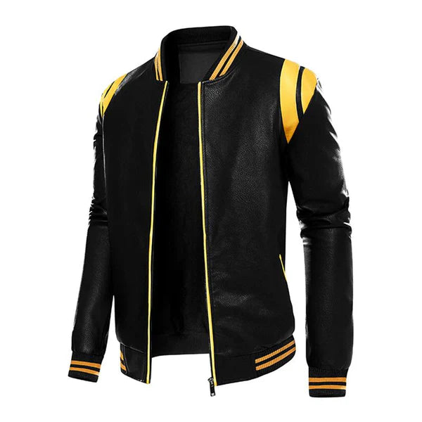 Dashie l Herren-Baseballjacke aus Leder