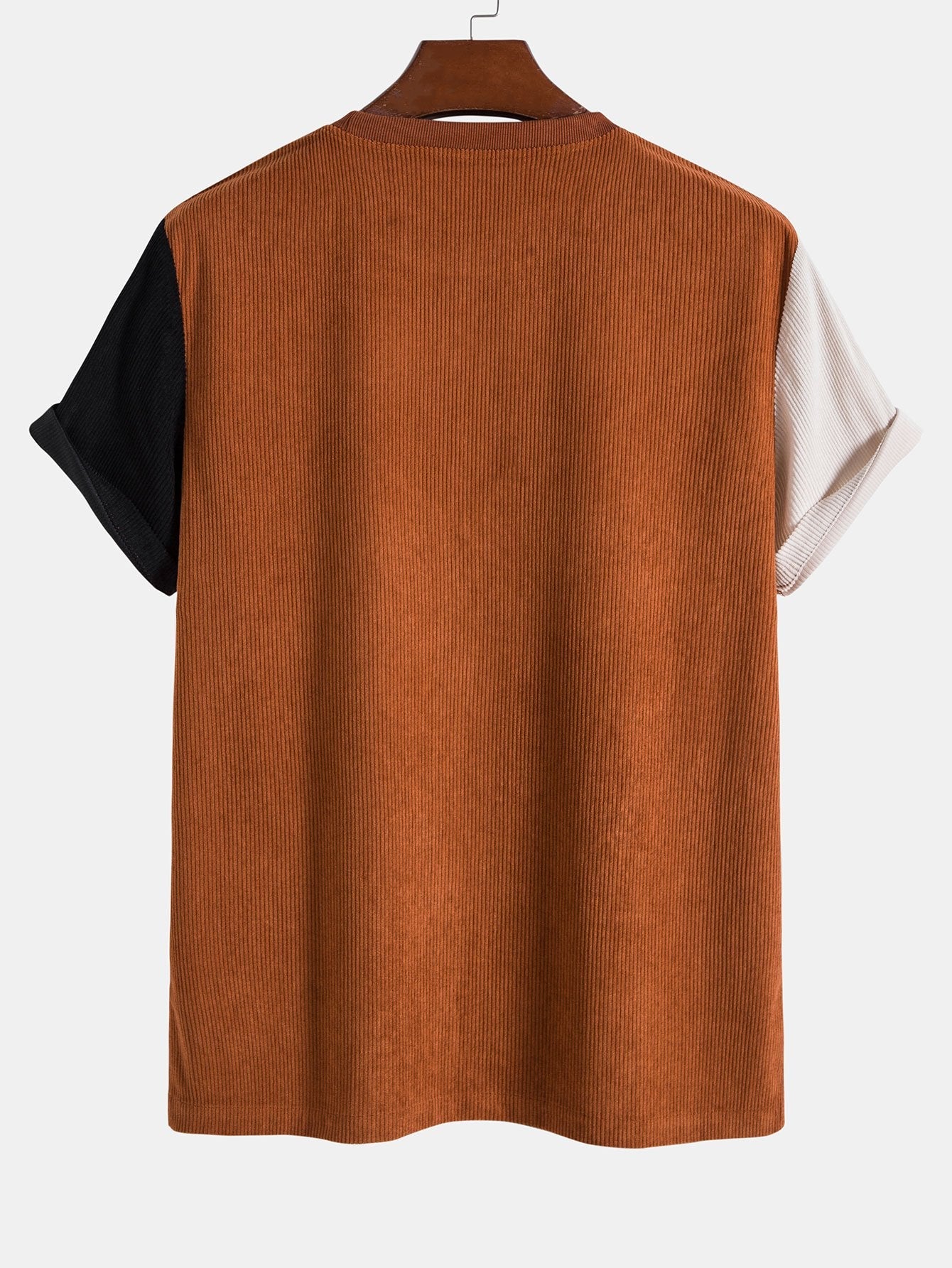 Luigi | Farbblock-Cord-T-Shirt für Herren