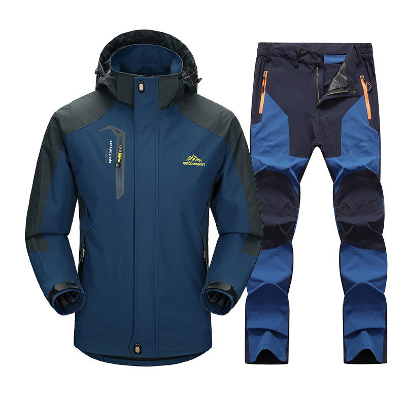 Wasserdichte, bequeme Patchwork-Skijacke mit Reversreißverschluss l Dashawn