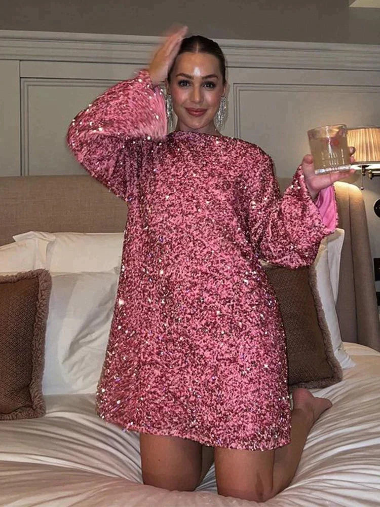Amiri | Paillettenbesetztes Rückenbandkleid mit Schleife
