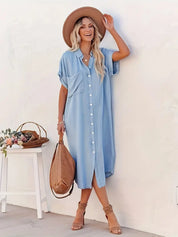 Hemera l Langes Button-Down-Kleid