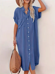 Hemera l Langes Button-Down-Kleid