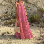 Melbara | Neckholder-Maxikleid mit Tiefem Rücken und Blumenmuster