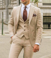 3-teiliges Set für Herren bestehend aus schlichtem Business-Blazer, Weste und Hose l Walsh