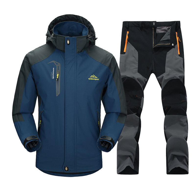 Wasserdichte, bequeme Patchwork-Skijacke mit Reversreißverschluss l Dashawn
