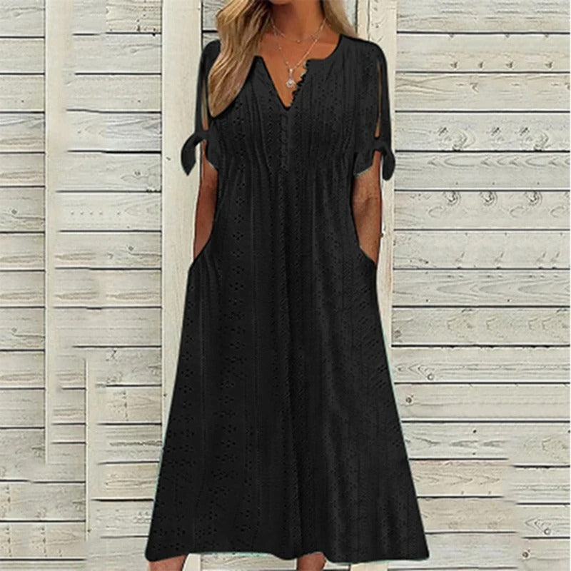 Langes luftiges Sommerkleid aus Spitze l Michalina