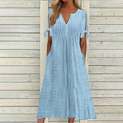 Langes luftiges Sommerkleid aus Spitze l Michalina