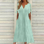 Langes luftiges Sommerkleid aus Spitze l Michalina