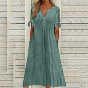 Langes luftiges Sommerkleid aus Spitze l Michalina