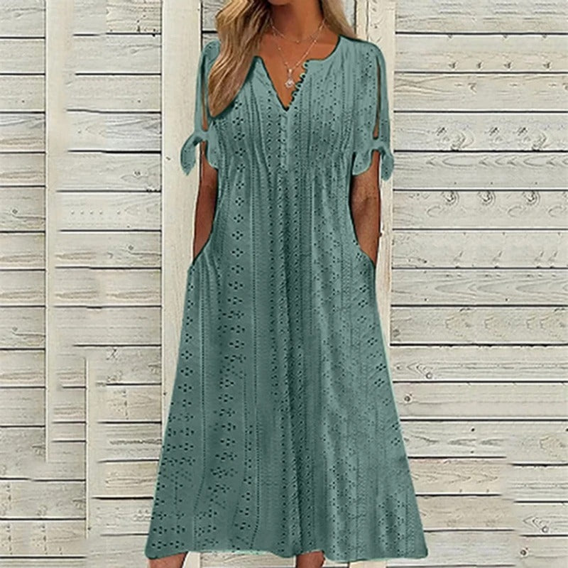 Langes luftiges Sommerkleid aus Spitze l Michalina