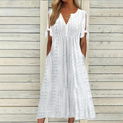 Langes luftiges Sommerkleid aus Spitze l Michalina