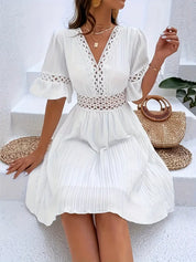 Acantha l Elegantes Kleid mit kurzen Ärmeln